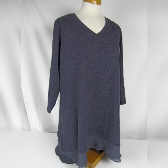 LOGO Lounge Blue Plus 2X Tunic Top Pockets